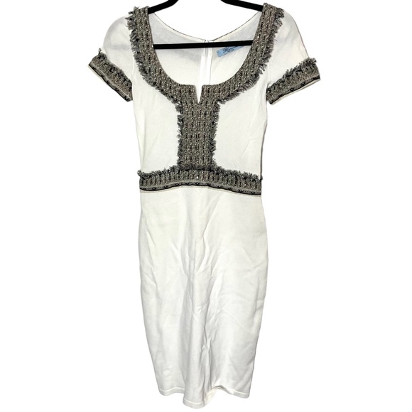 Blumarine Bodycon Dress Boucle Trim US 2 IT38 - Picture 1 of 7